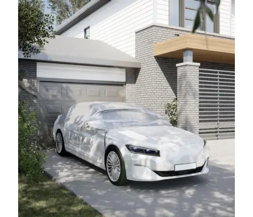 Pusės Automobilio Uždangalas Su Kabliukais, Sidabrinis, M, Peva