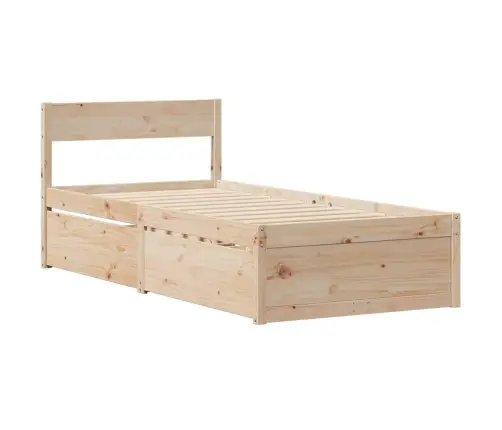 Lovos Rėmas Be Čiužinio, 90X200cm Pušies Medienos Masyvas