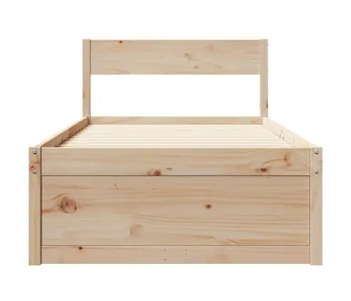 Gulta Bez Matrača, 75X190 Cm, Priedes Masīvkoks Vidaxl