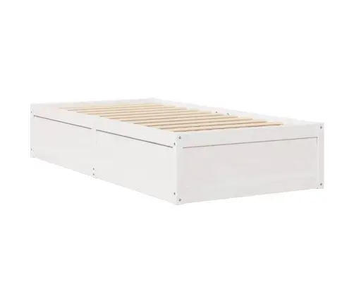 Lovos Rėmas Be Čiužinio, Baltas, 90X200cm Pušies Masyvas