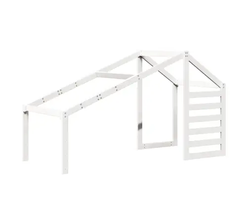 Bērnu Gultas Jumts, Balts, 198X87X113 Cm, Priedes Masīvkoks Vidaxl