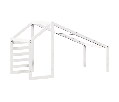 Bērnu Gultas Jumts, Balts, 198X97X113 Cm, Priedes Masīvkoks Vidaxl