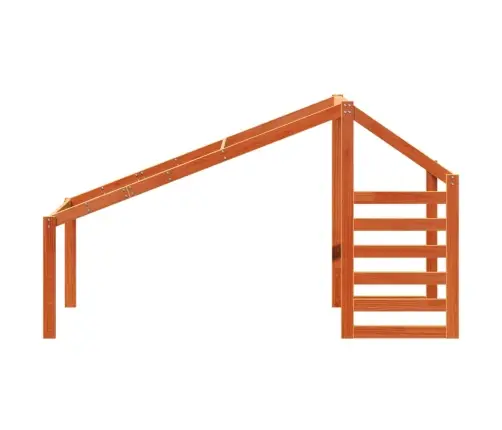 Bērnu Gultas Jumts, Brūns, 198X97X113 Cm, Priedes Masīvkoks Vidaxl