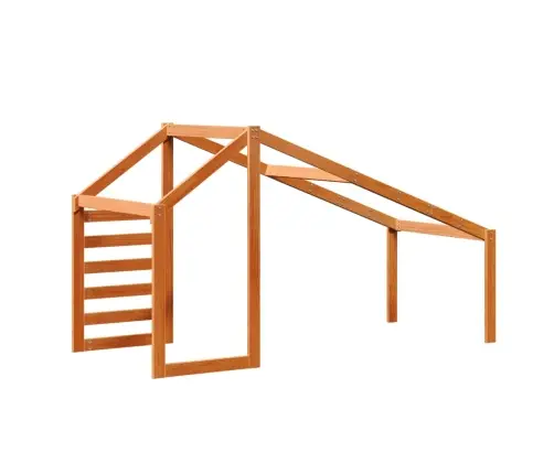 Vaikiškos Lovos Stogas, Vaško Rudas, 188X97X113cm Pušis