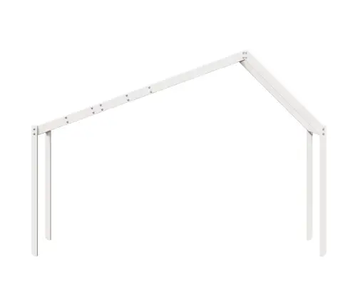 Bērnu Gultas Jumts, Balts, 213X95,5X144,5 Cm, Priedes Masīvkoks Vidaxl