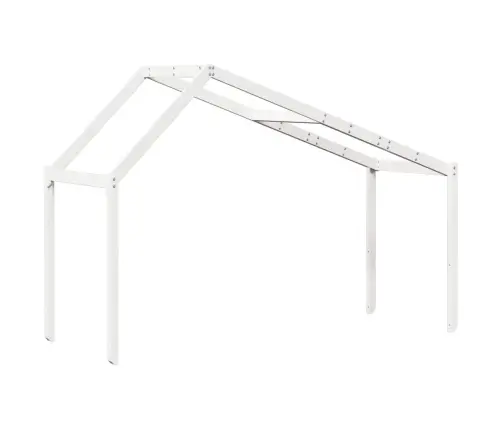 Bērnu Gultas Jumts, Balts, 213X95,5X144,5 Cm, Priedes Masīvkoks Vidaxl