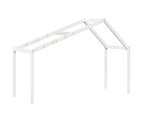 Bērnu Gultas Jumts, Balts, 213X85,5X144,5 Cm, Priedes Masīvkoks Vidaxl
