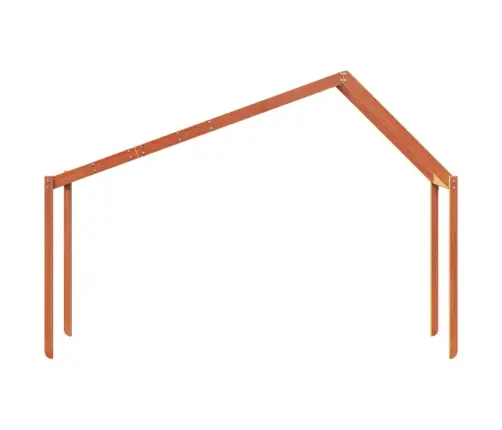 Bērnu Gultas Jumts, Brūns, 213X85,5X144,5 Cm, Priedes Masīvkoks Vidaxl