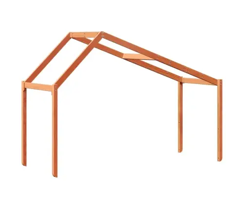 Bērnu Gultas Jumts, Brūns, 213X85,5X144,5 Cm, Priedes Masīvkoks Vidaxl
