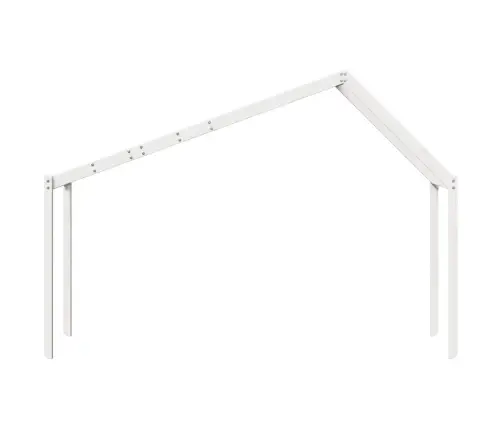 Vaikiškos Lovos Stogas, Baltas, 203X95,5X142cm Pušies Masyvas