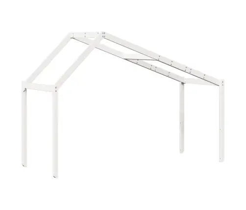 Vaikiškos Lovos Stogas, Baltas, 203X95,5X142cm Pušies Masyvas