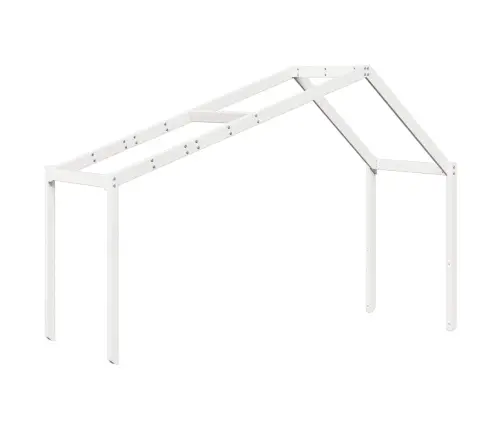 Bērnu Gultas Jumts, Balts, 203X80,5X142 Cm, Priedes Masīvkoks Vidaxl