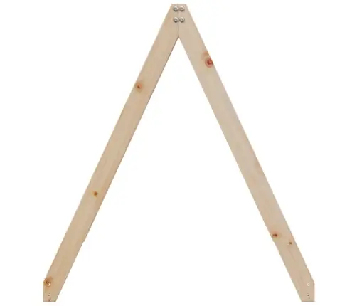 Vaikiškos Lovos Stogas, 199X95,5X88cm Pušies Medienos Masyvas