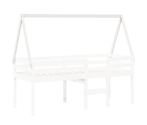 Bērnu Gultas Jumts, Balts, 199X95,5X88 Cm, Priedes Masīvkoks Vidaxl