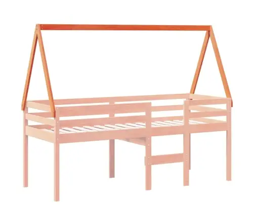 Bērnu Gultas Jumts, Brūns, 199X95,5X88 Cm, Priedes Masīvkoks Vidaxl