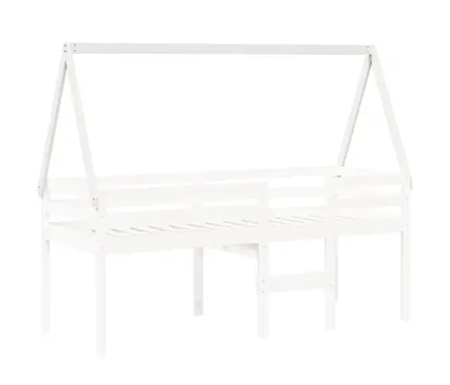 Bērnu Gultas Jumts, Balts, 199X80,5X88 Cm, Priedes Masīvkoks Vidaxl