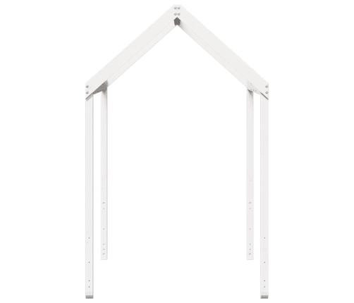 Bērnu Gultas Jumts, Balts, 217X95,5X159 Cm, Priedes Masīvkoks Vidaxl