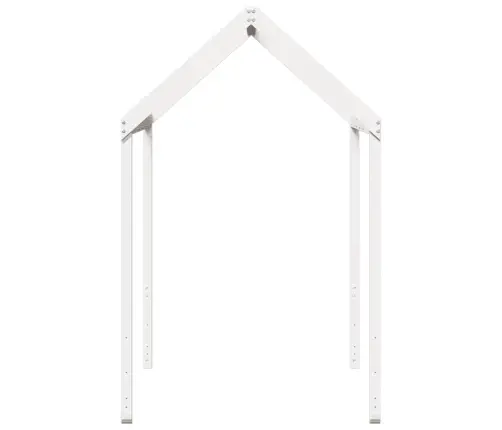 Bērnu Gultas Jumts, Balts, 217X95,5X159 Cm, Priedes Masīvkoks Vidaxl