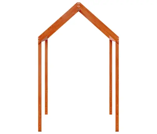 Bērnu Gultas Jumts, Brūns, 217X95,5X159 Cm, Priedes Masīvkoks Vidaxl