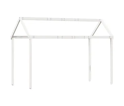 Bērnu Gultas Jumts, Balts, 217X85,5X154 Cm, Priedes Masīvkoks Vidaxl