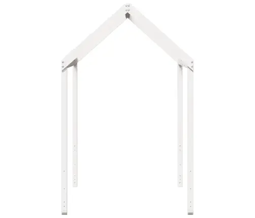 Bērnu Gultas Jumts, Balts, 217X85,5X154 Cm, Priedes Masīvkoks Vidaxl