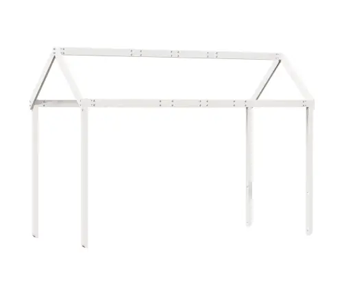 Bērnu Gultas Jumts, Balts, 217X85,5X154 Cm, Priedes Masīvkoks Vidaxl
