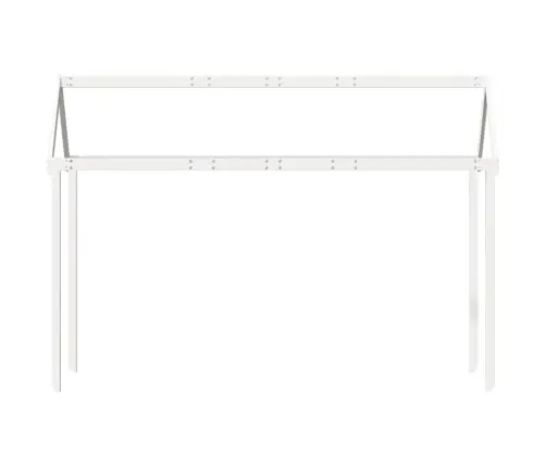 Bērnu Gultas Jumts, Balts, 207X95,5X159 Cm, Priedes Masīvkoks Vidaxl