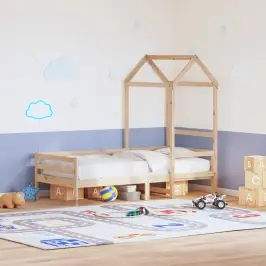 Vaikiškos Lovos Stogas, 118X70X176,5cm Pušies Medienos Masyvas