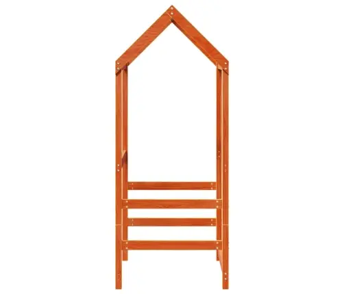 Vaikiškos Lovos Stogas, Vaško Rudas, 108X70X176,5cm Pušis