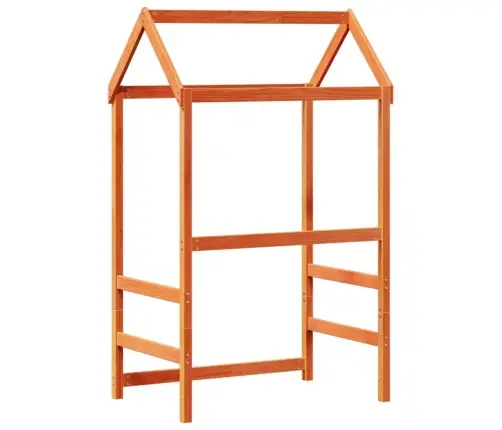 Vaikiškos Lovos Stogas, Vaško Rudas, 108X70X176,5cm Pušis