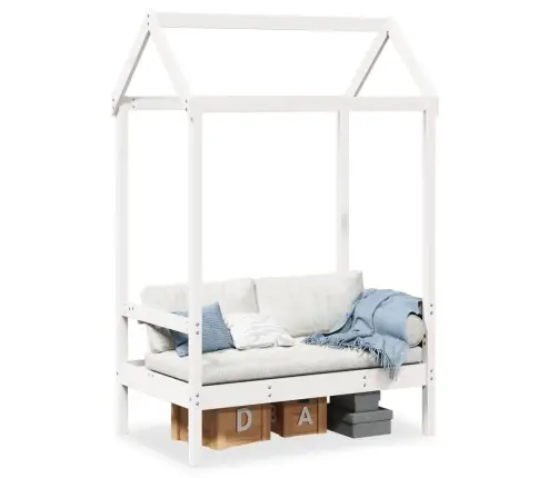 Pink Koos Katusega, Valge, 117,5 X 70 X 176,5 cm Männipuit