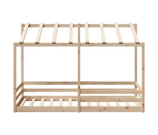 Bērnu Gulta Ar Jumtu, 80X200 Cm, Priedes Masīvkoks Vidaxl