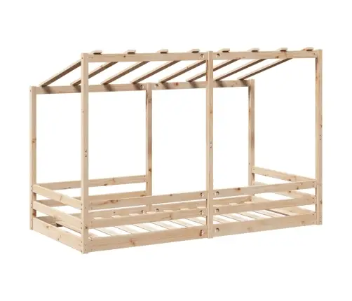 Bērnu Gulta Ar Jumtu, 80X200 Cm, Priedes Masīvkoks Vidaxl