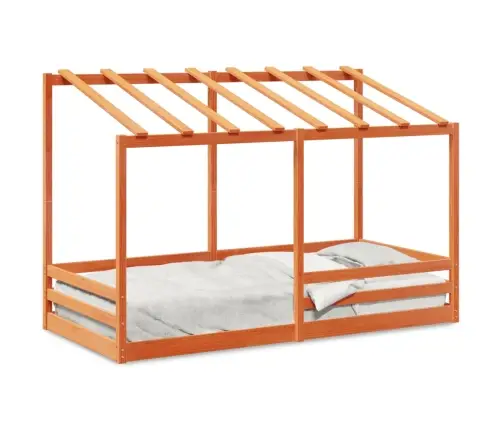 Lastevoodi Koos Katusega, Vahapruun, 80 X 200 cm Männipuit