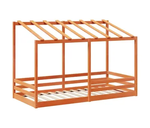 Lastevoodi Koos Katusega, Vahapruun, 80 X 200 cm Männipuit