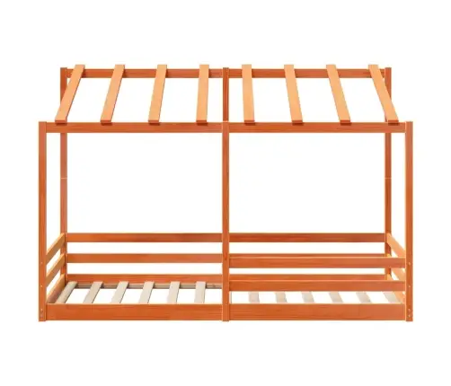 Lastevoodi Koos Katusega, Vahapruun, 80 X 200 cm Männipuit