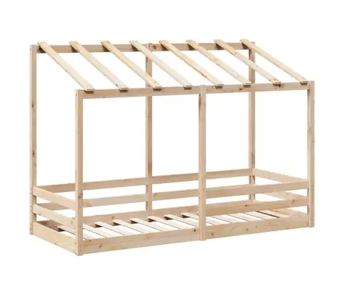 Lastevoodi Koos Katusega, 90 X 190 cm Männipuit