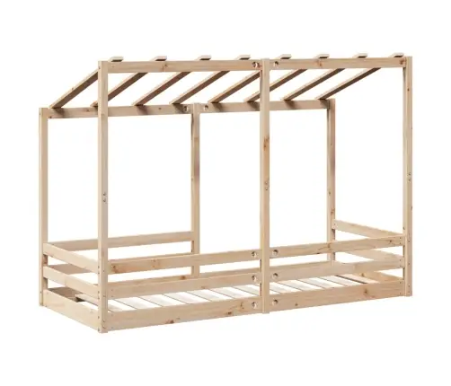 Lastevoodi Koos Katusega, 90 X 190 cm Männipuit