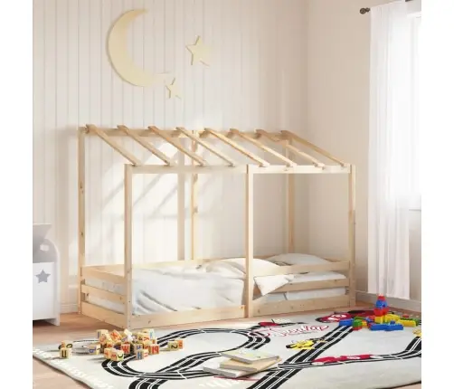 Lastevoodi Koos Katusega, 90 X 190 cm Männipuit