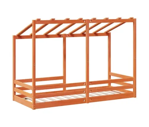 Lastevoodi Koos Katusega, Vahapruun, 90 X 190 cm Männipuit