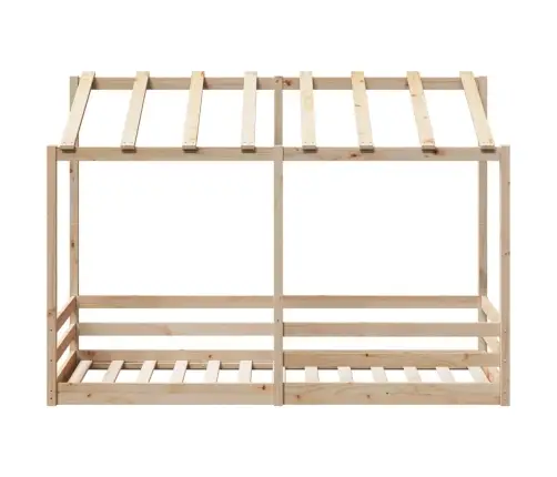 Bērnu Gulta Ar Jumtu, 75X190 Cm, Priedes Masīvkoks Vidaxl