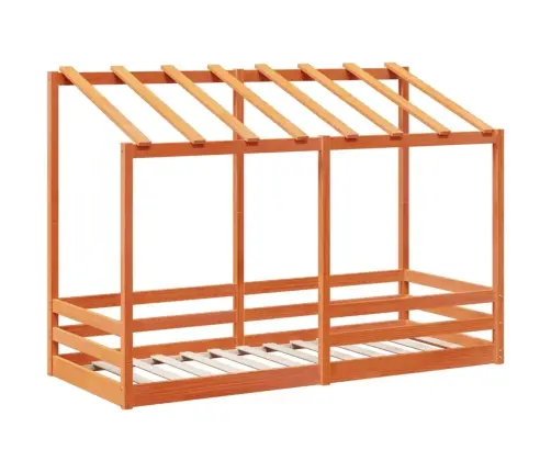 Lastevoodi Koos Katusega, Vahapruun, 75 X 190 cm Männipuit