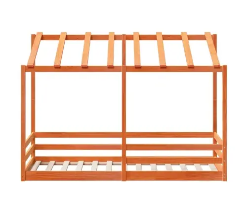 Lastevoodi Koos Katusega, Vahapruun, 75 X 190 cm Männipuit