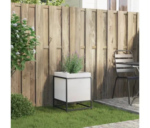 Dārza Puķu Kaste, Balta, 40X40X50 Cm, Priedes Masīvkoks Vidaxl