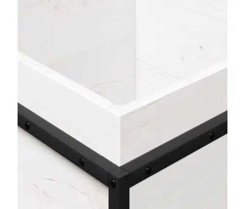 Dārza Puķu Kaste, Balta, 40X40X50 Cm, Priedes Masīvkoks Vidaxl