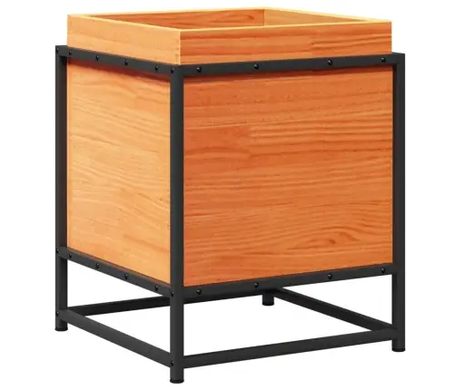 Dārza Puķu Kaste, Vaska Brūnas, 40X40X50 Cm, Priedes Masīvkoks Vidaxl