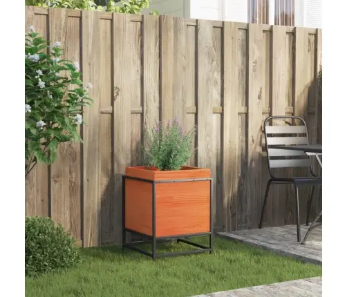 Dārza Puķu Kaste, Vaska Brūnas, 40X40X50 Cm, Priedes Masīvkoks Vidaxl