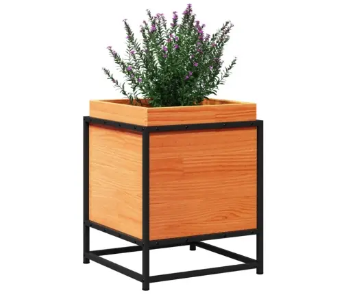 Dārza Puķu Kaste, Vaska Brūnas, 40X40X50 Cm, Priedes Masīvkoks Vidaxl