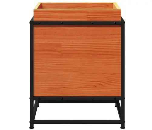 Dārza Puķu Kaste, Vaska Brūnas, 40X40X50 Cm, Priedes Masīvkoks Vidaxl