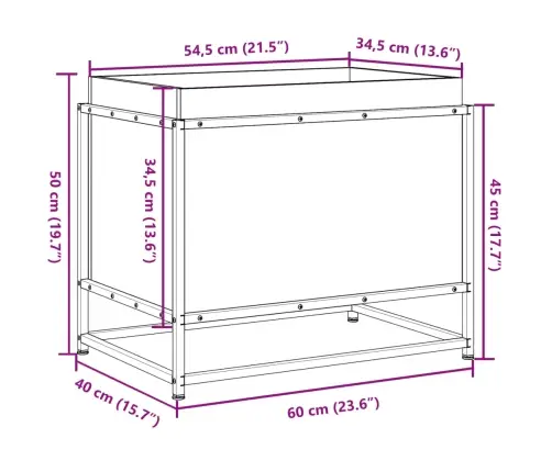 Sodo Lovelis, Vaško Rudas, 60X40X50cm Pušies Medienos Masyvas